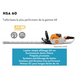 Taille-haie à Batterie STIHL HSA60