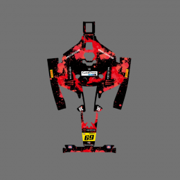 Sticker Monster Edition (Rouge) - Robot de tonte Mammotion LUBA 2