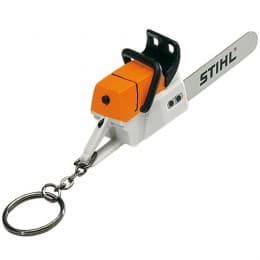 porte-clefs tronçonneuse, bruit moteur
