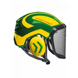 CASQUE INTEGRAL ARBORISTE VISIERE F39 VERT JAUNE